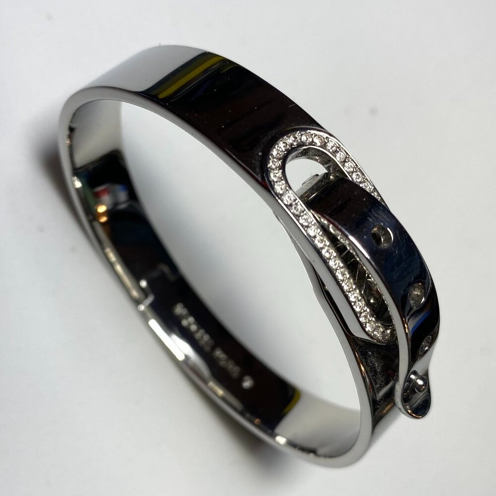 Michael Kors Silver Tone Hinged Bracelet - Picture 4 of 4